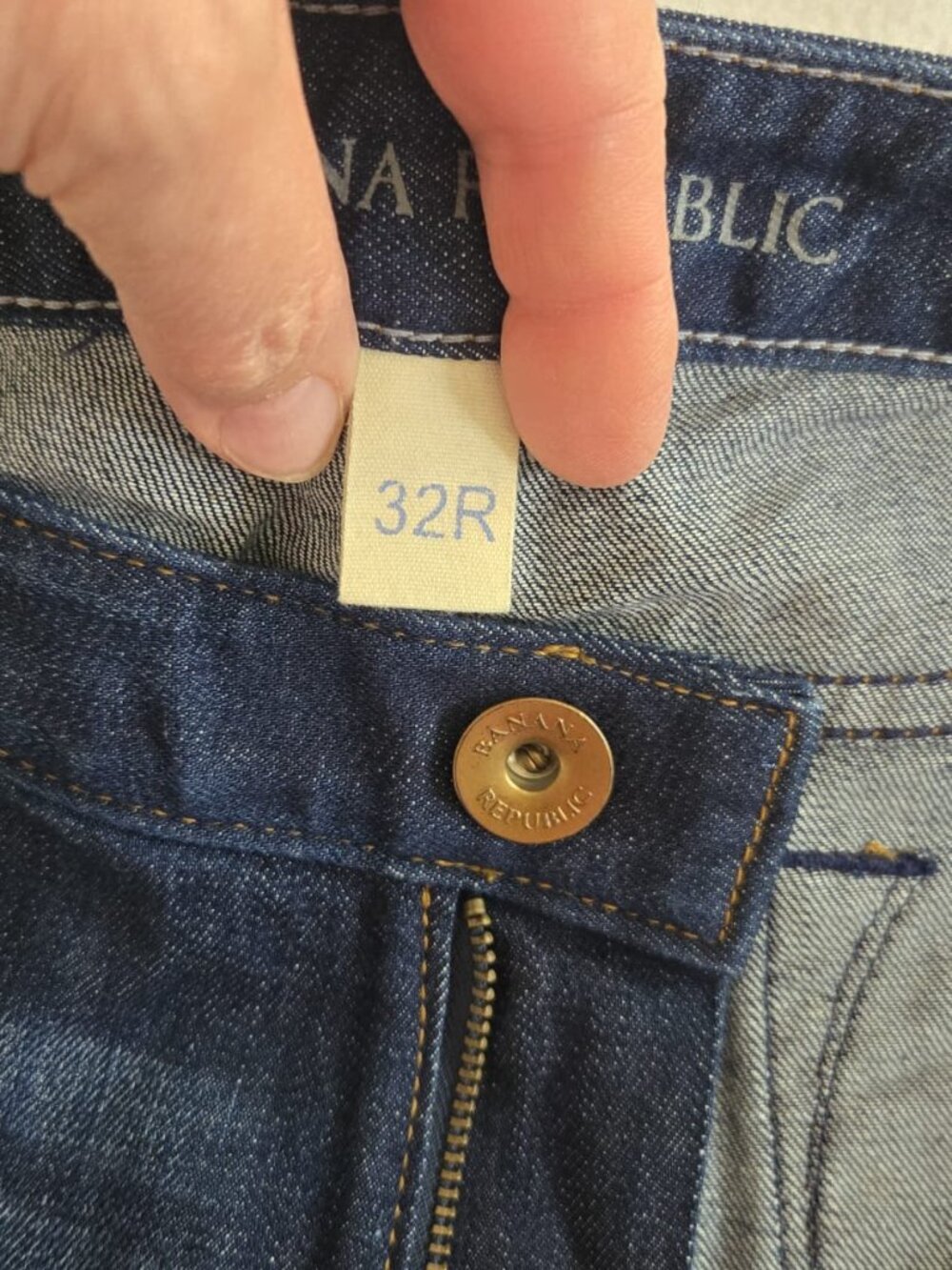 Banana Republic Dark Wash Straight Leg Jeans 32R EUC - Picture 7 of 13